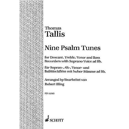 9 Psalm Tunes (Performance Score) Schott Series by Thomas Tallis