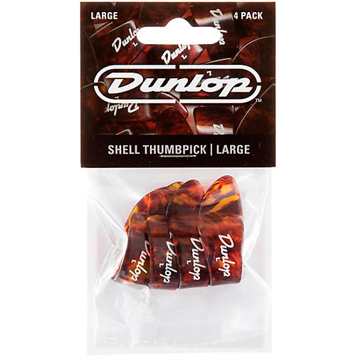 Dunlop 9023P Lg Shell Thumbpick 4Pk Large