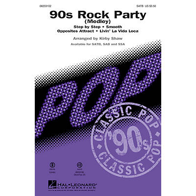 Hal Leonard 90s Rock Party (Medley) SAB Arranged by Kirby Shaw