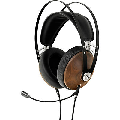 Meze Audio 99 Classics Walnut Silver Closed-Back Headphones With Boom Mic