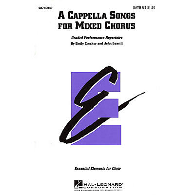 Hal Leonard A Cappella Songs for Mixed Chorus SATB a cappella