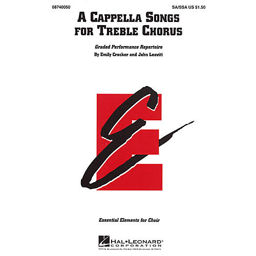 Hal Leonard A Cappella Songs for Treble Chorus SA/SSA
