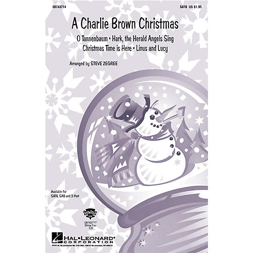 Hal Leonard A Charlie Brown Christmas (Medley) SATB arranged by Steve Zegree