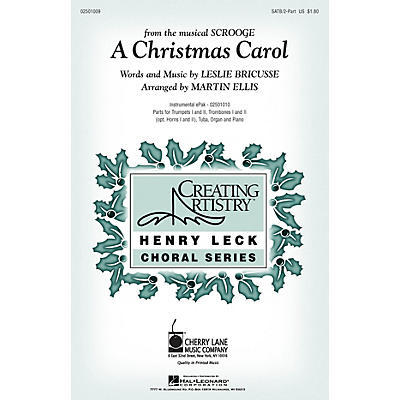 Cherry Lane A Christmas Carol (from the musical Scrooge) SATB/2-PT. arranged by Martin Ellis