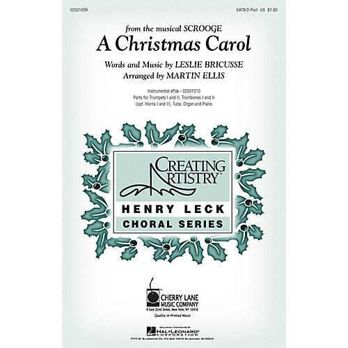 Cherry Lane A Christmas Carol (from the musical Scrooge) SATB/2-PT. arranged by Martin Ellis