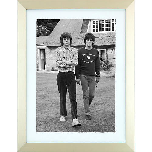 A Couple of Rolling Stones Black and White Framed Print