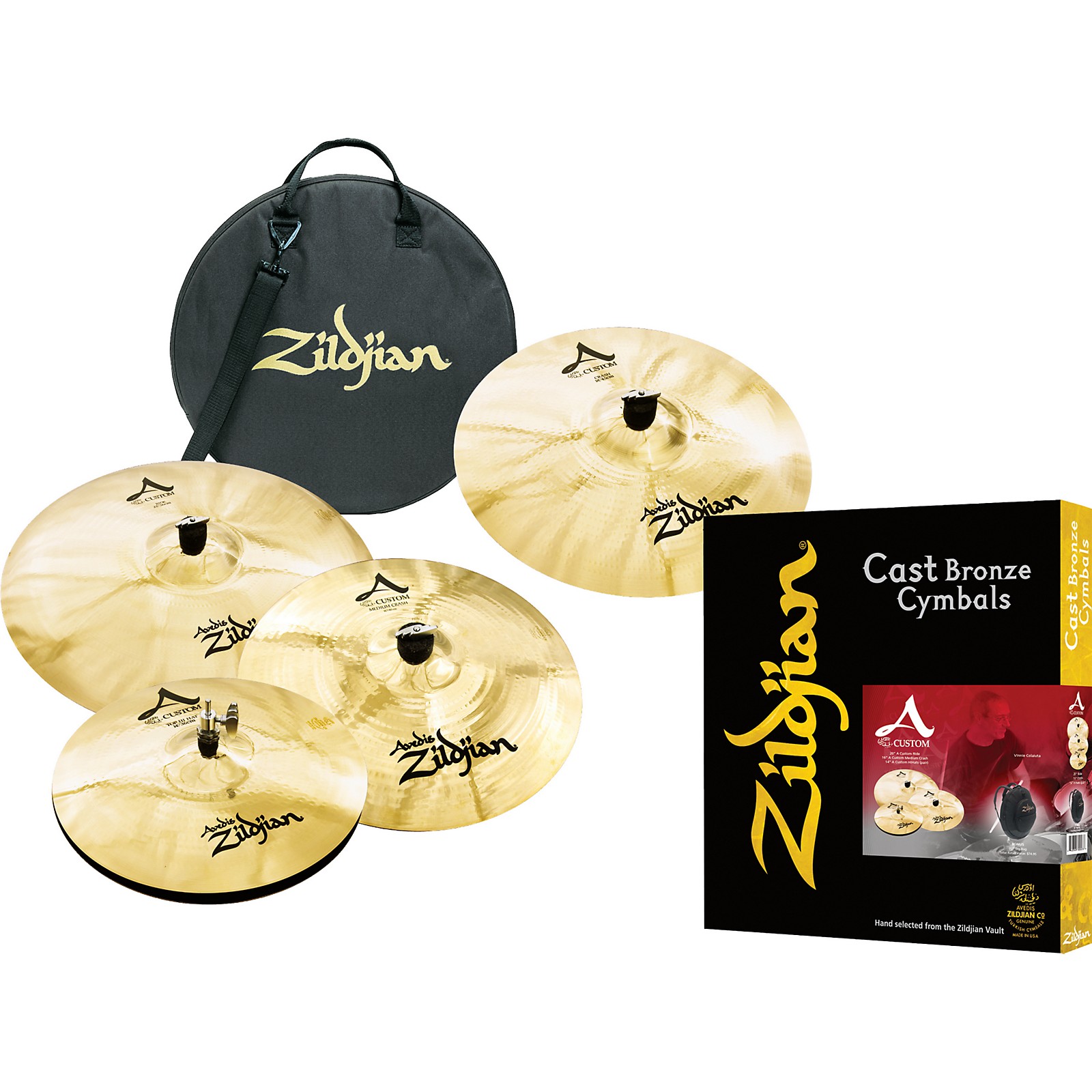 Zildjian A Custom Bonus Cymbal Pack with Free 18" Crash and Bag