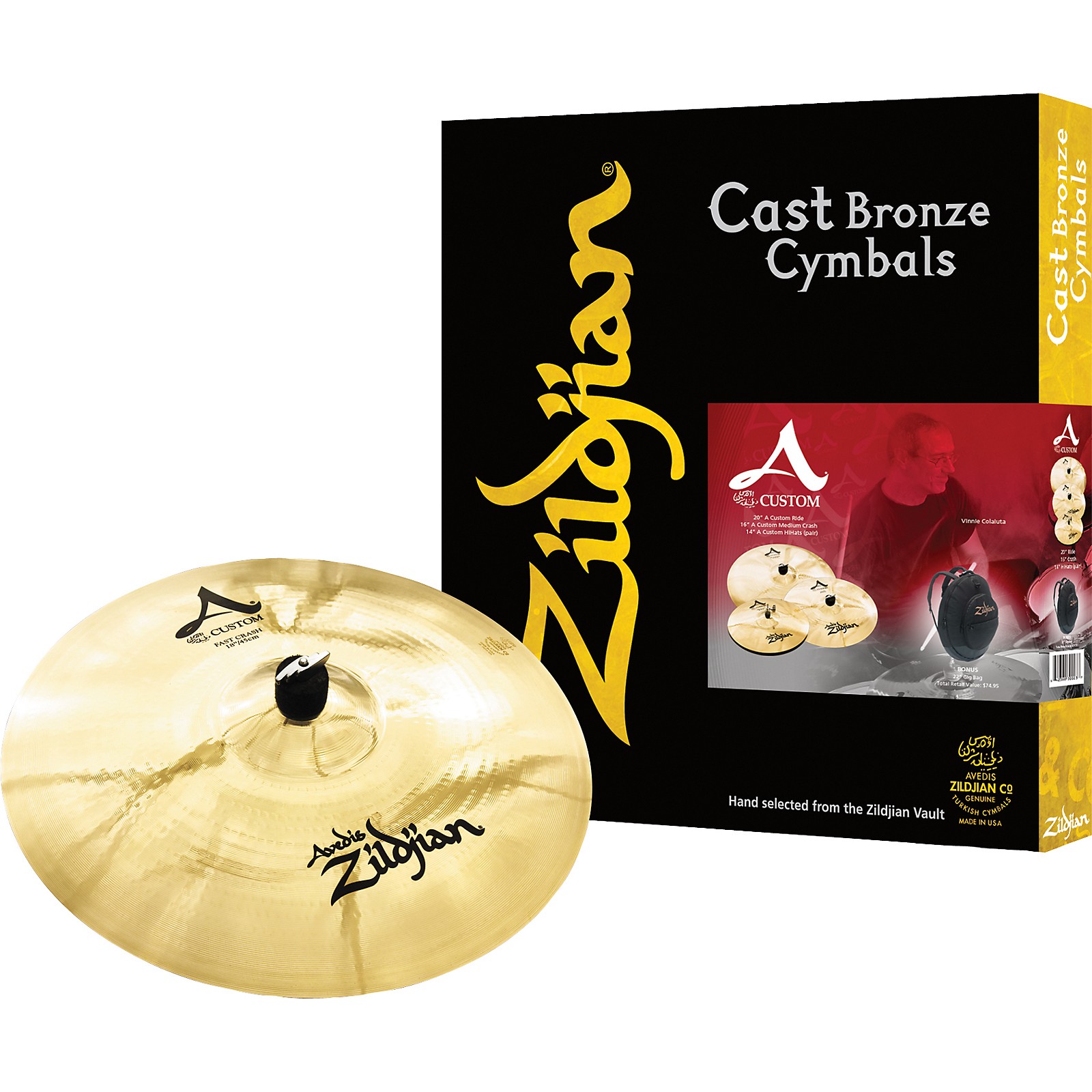 Zildjian A Custom Cymbal Pack with Free 18" Fast Crash Musician's Friend