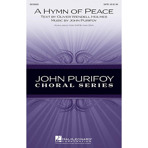 Hal Leonard A Hymn of Peace SSA Composed by John Purifoy