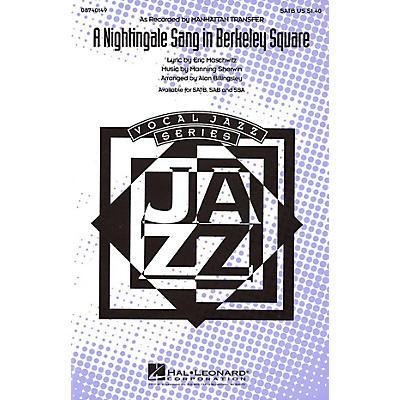 Hal Leonard A Nightingale Sang in Berkeley Square SSA by The Manhattan Transfer Arranged by Alan Billingsley