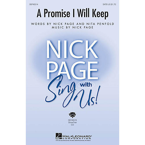 Hal Leonard A Promise I Will Keep SATB composed by Nick Page