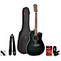 Yamaha A-Series A1M Cutaway Dreadnought Acoustic-Electric Guitar Pack Transparent Black