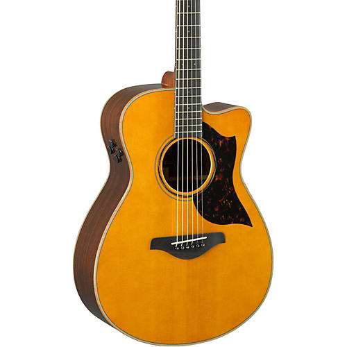 Yamaha A-Series AC3R Concert Cutaway Acoustic-Electric Guitar Vintage Natural