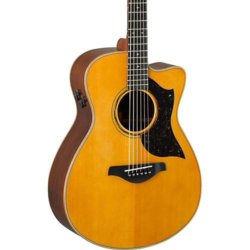 Yamaha A-Series AC5R Cutaway Concert Acoustic-Electric Guitar Vintage Natural