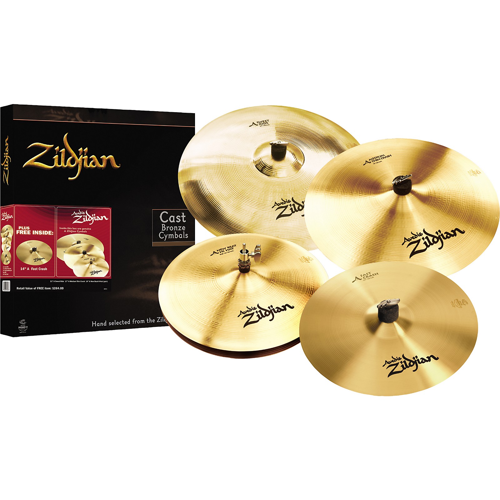 Zildjian A Series Promotional Cymbal Pack with Free 14" Fast Crash