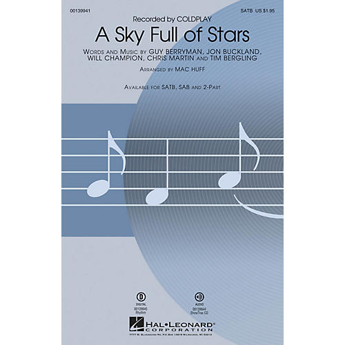 Hal Leonard A Sky Full of Stars ShowTrax CD by Coldplay Arranged by Mac Huff