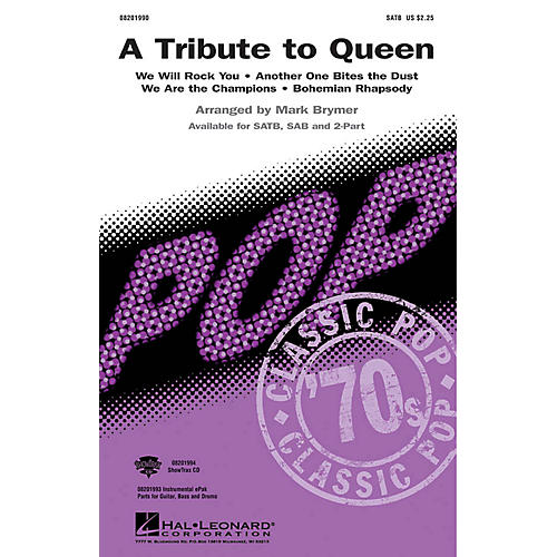 Hal Leonard A Tribute to Queen (Medley) SATB by Queen arranged by Mark Brymer