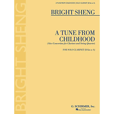 G. Schirmer A Tune from Childhood (After Concertino for Clarinet and String Quartet) Woodwind Solo Series Softcover