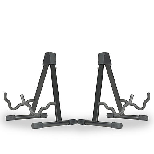 Musician's Gear A-frame Stand for Acoustic, Electric, and Bass Guitars (2 Pack) Black