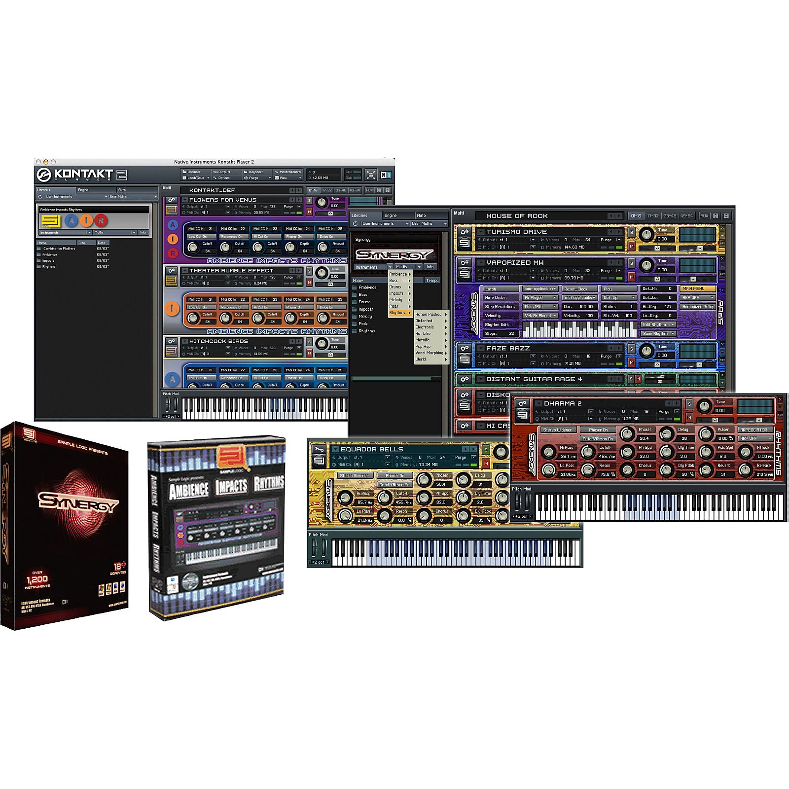 Sample Logic A.I.R. 2.0 & Synergy Virtual Instrument Library Software