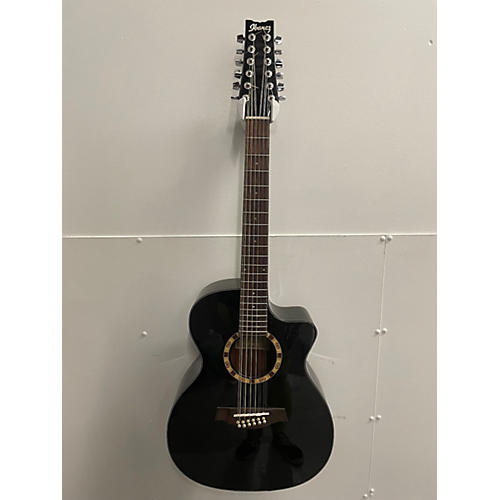 Ibanez A1012E 12 String Acoustic Electric Guitar Black