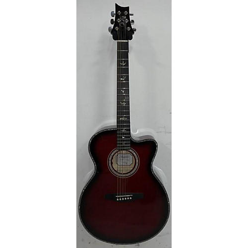 PRS A50e Acoustic Electric Guitar Candy Red Burst