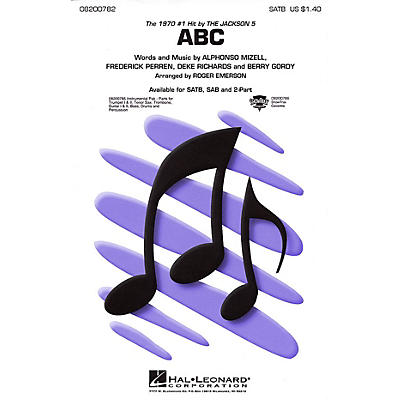 Hal Leonard ABC SATB by The Jackson 5 arranged by Roger Emerson