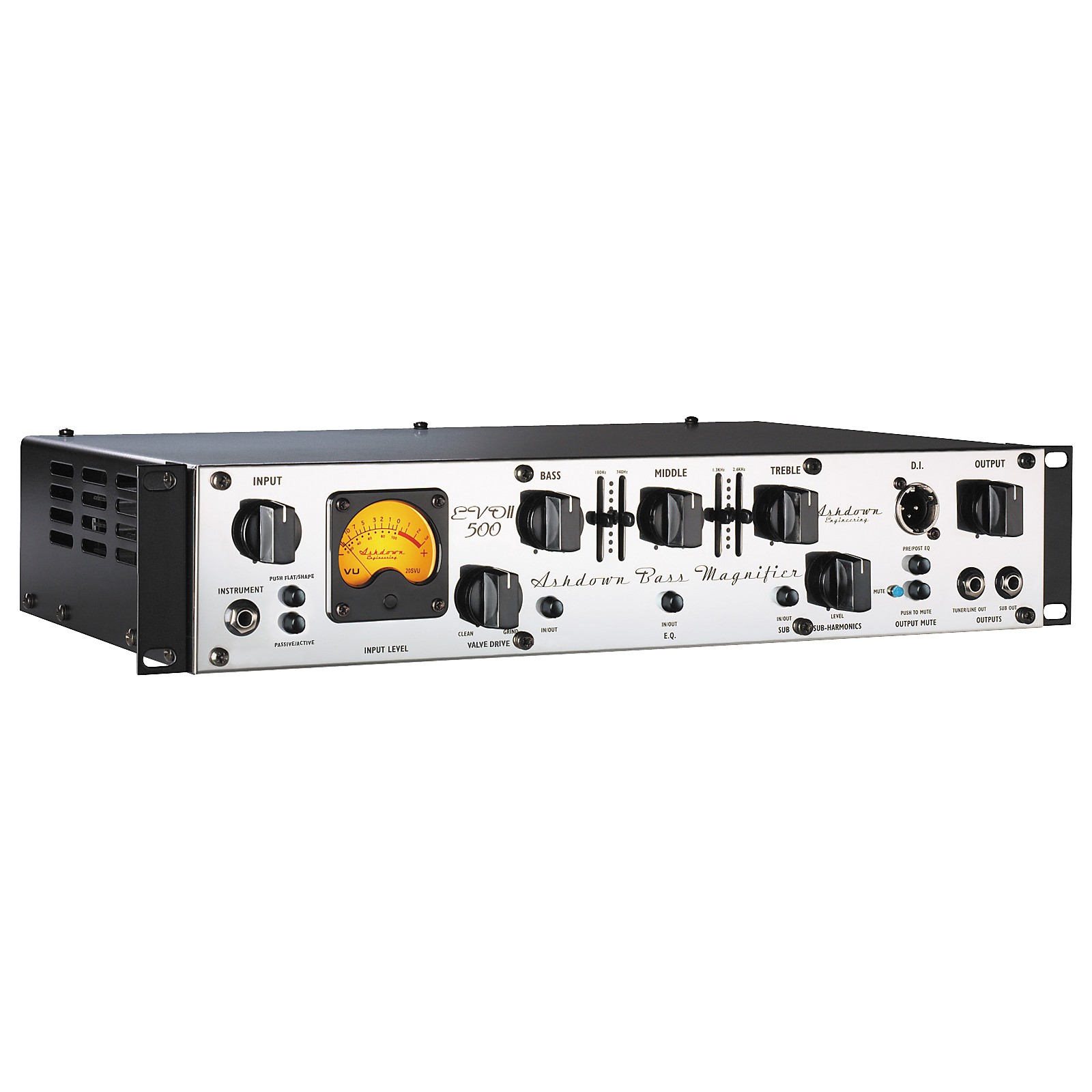 Ashdown ABM 500RC EVO II Rackmount Bass Amp Head | Musician's Friend