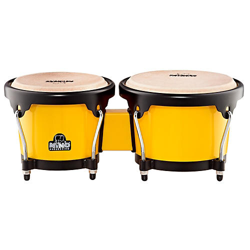 Nino ABS Bongos Plus Yellow Shell/Black Hardware 6-1/2 & 7-1/2 in.