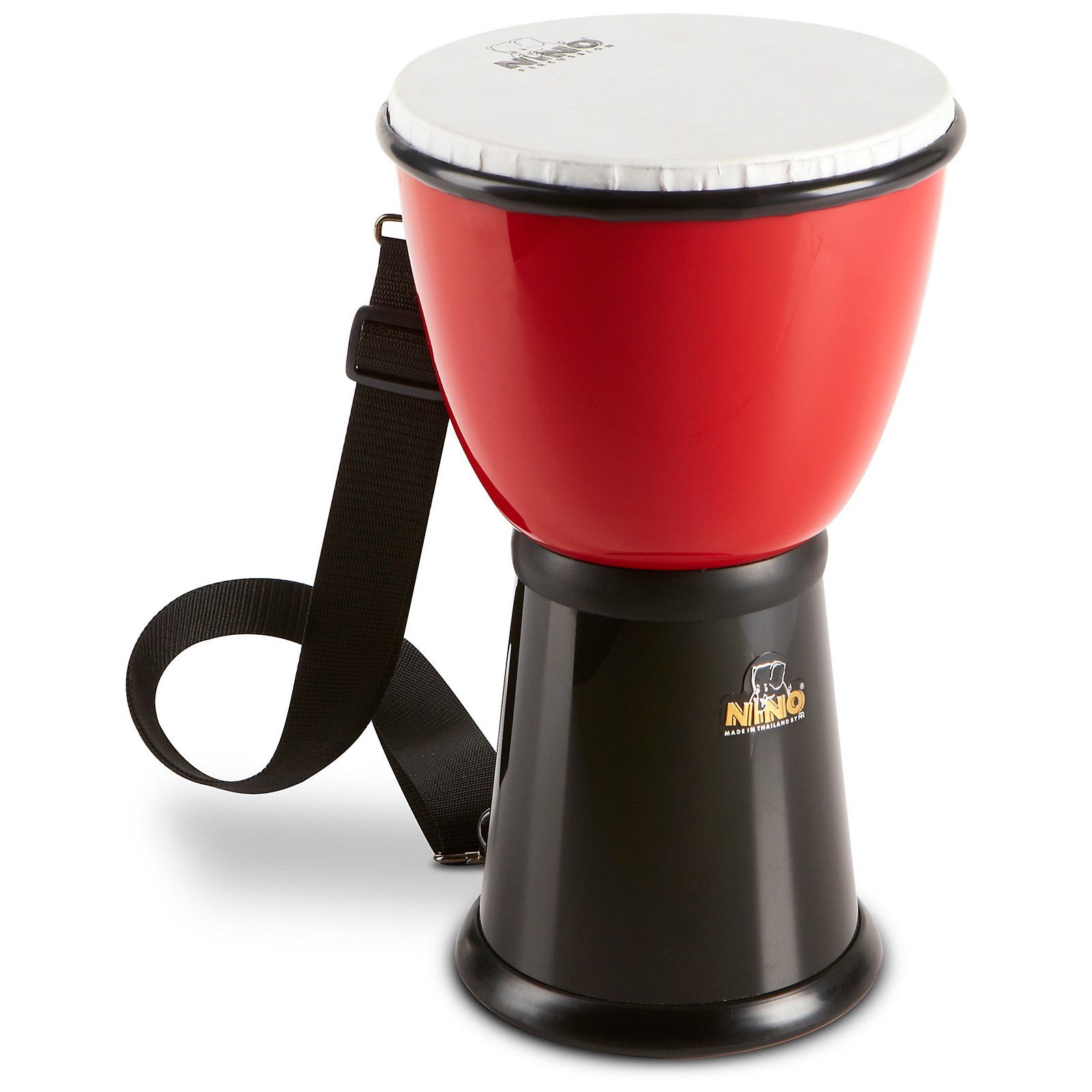 Nino ABS Djembe with Nylon Strap Red/Black 8 in. Musician's Friend