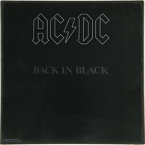 AC/DC Back in Black Metal Sign