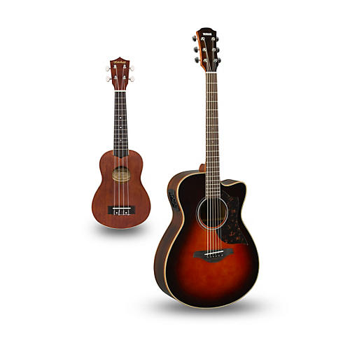 AC1R Cutaway Concert Acoustic-Electric Guitar and Ukulele Package