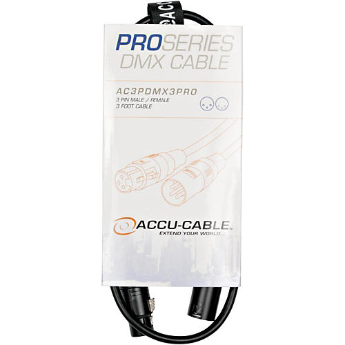 American DJ AC3PDMX5PRO Professional DMX Lighting Cable 3 ft.