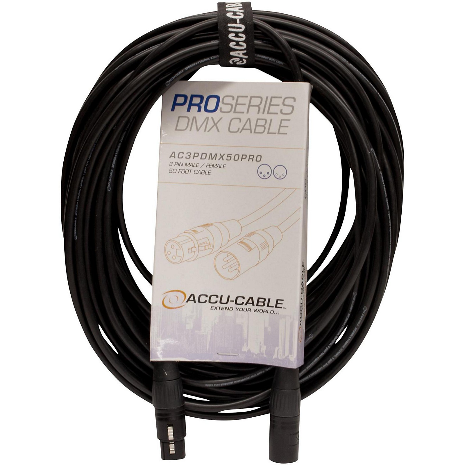 American DJ AC3PDMX5PRO Professional DMX Lighting Cable 50 ...