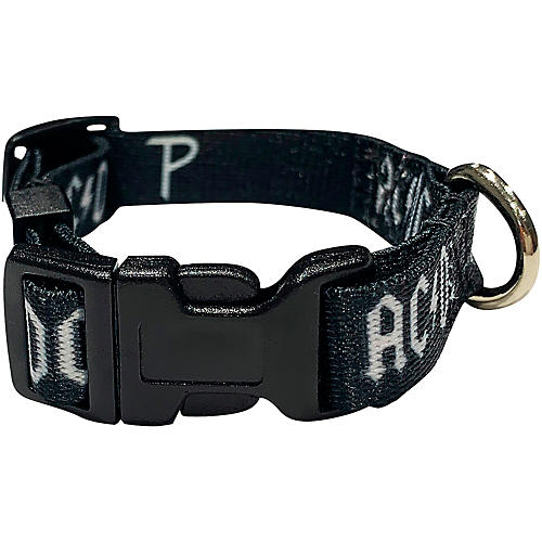 Perri's ACDC Logo Dog Collar Black/White X-Small