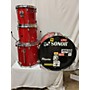 Used Remo ACOUSTICON Drum Kit Candy Apple Red