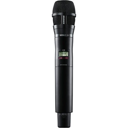 Shure AD2/N8CB Digital Handheld Wireless Microphone Transmitter with Nexadyne 8/C Cardioid Capsule (G57: 470 to 608 + 614 to 616 MHz) Band G57 Black