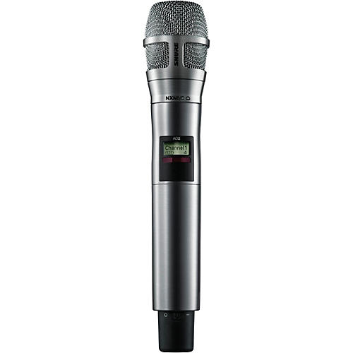 Shure AD2/N8CN Digital Handheld Wireless Microphone Transmitter with Nexadyne 8/C Cardioid Capsule (G57: 470 to 608 + 614 to 616 MHz) Band G57 Nickel