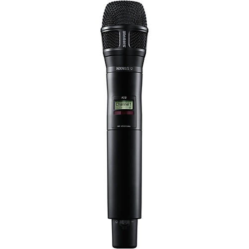 Shure AD2/N8SB Digital Handheld Wireless Microphone Transmitter With Nexadyne 8/S Supercardioid Capsule, Band G57: 470-608 + 614-616MHz Band G57 Black