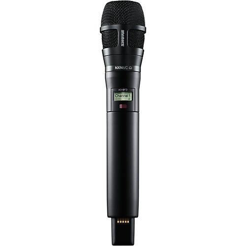 Shure ADX2FD/N8CB Digital Handheld Wireless Microphone Transmitter with Nexadyne 8/C Cardioid Capsule (G57: 470 to 608 + 614 to 616 MHz) Band G57 Black