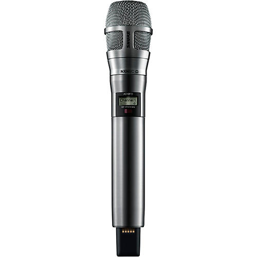 Shure ADX2FD/N8CN Digital Handheld Wireless Microphone Transmitter with Nexadyne 8/C Cardioid Capsule (G57: 470 to 608 + 614 to 616 MHz) Band G57 Nickel