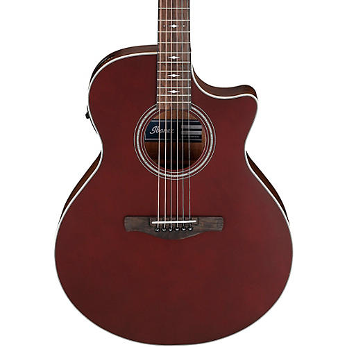 Ibanez AE100 Grand Auditorium Acoustic-Electric Guitar Burgundy Flat