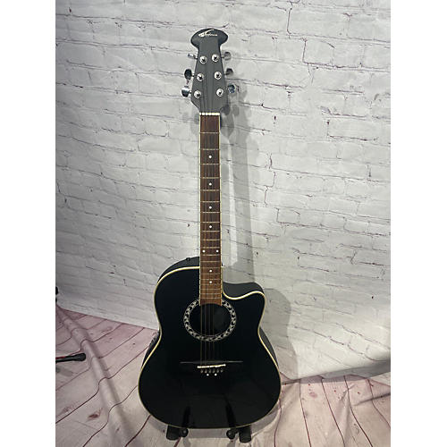 Applause AE227 Acoustic Electric Guitar Black