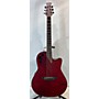 Used Ovation AE44II Acoustic Electric Guitar Red