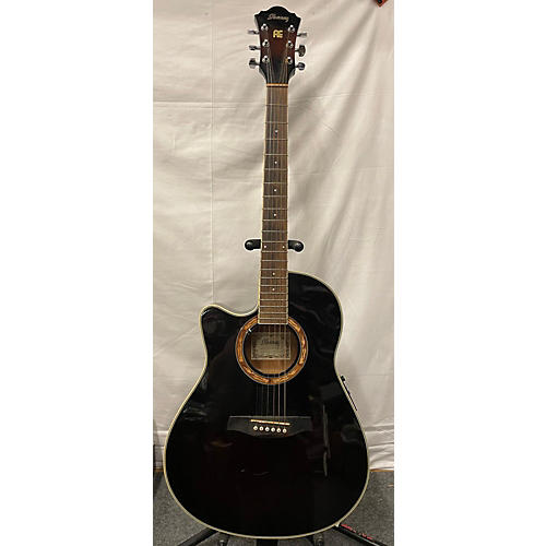 Ibanez AEF18E Left Handed Acoustic Electric Guitar Black