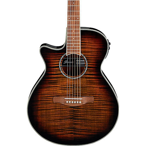 AEG19LII Left-Handed Acoustic-Electric Guitar with Flamed Maple Top