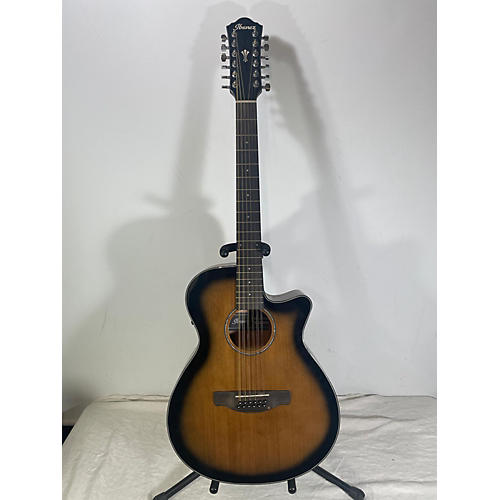 Ibanez AEG5012-DVH 12 String Acoustic Electric Guitar Brown Sunburst