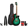 Ibanez AEG70 Flamed Maple Top Grand Concert Acoustic-Electric Guitar Pack Tiger BurstEmerald Burst