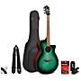 Ibanez AEG70 Flamed Maple Top Grand Concert Acoustic-Electric Guitar Pack Emerald Burst