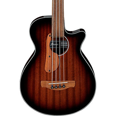 Ibanez AEGB24FE Fretless Auditorium Acoustic-Electric Bass Guitar -